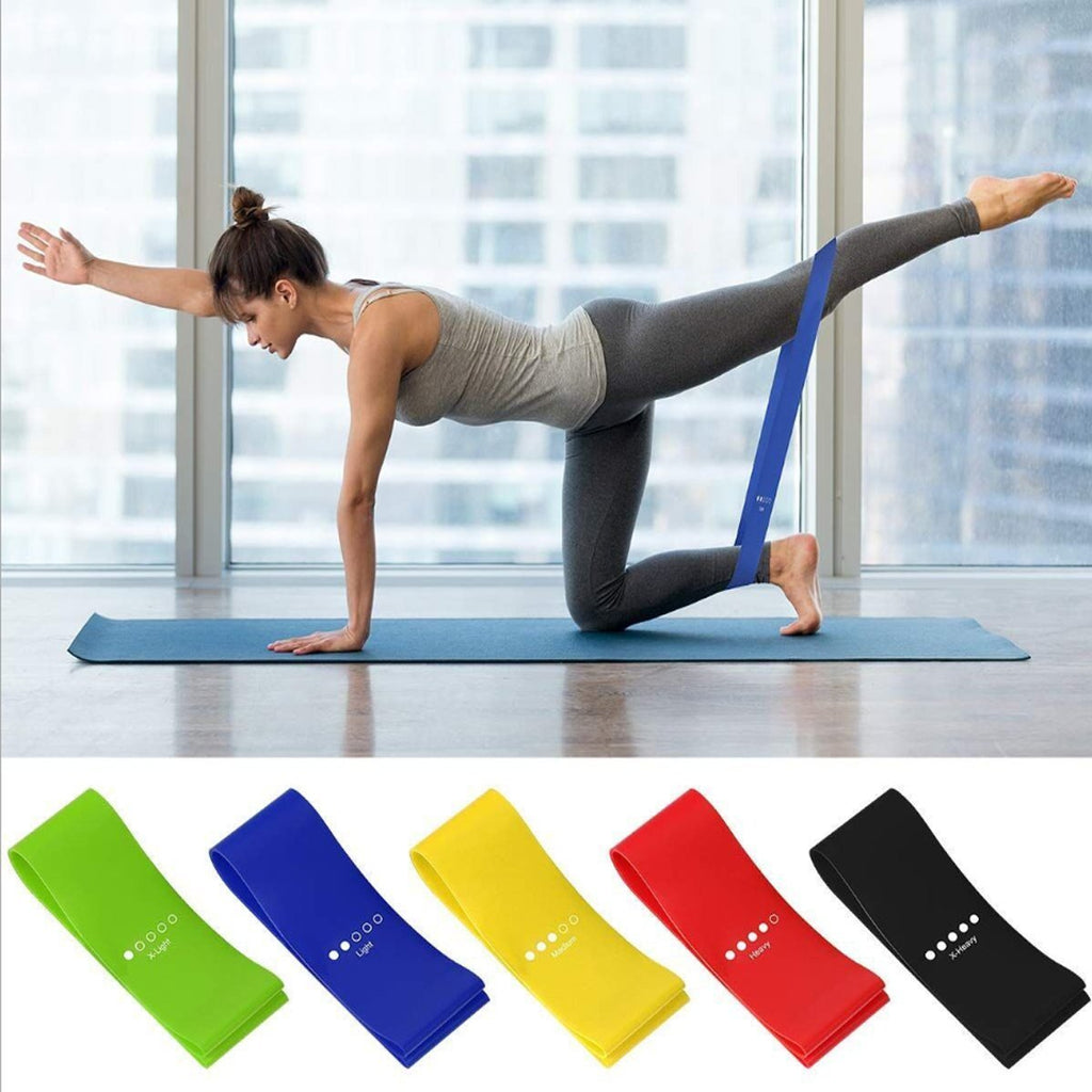 Flex And Stretch Set Of 5 Exercise Latex Bands - Store - Shopping - Center