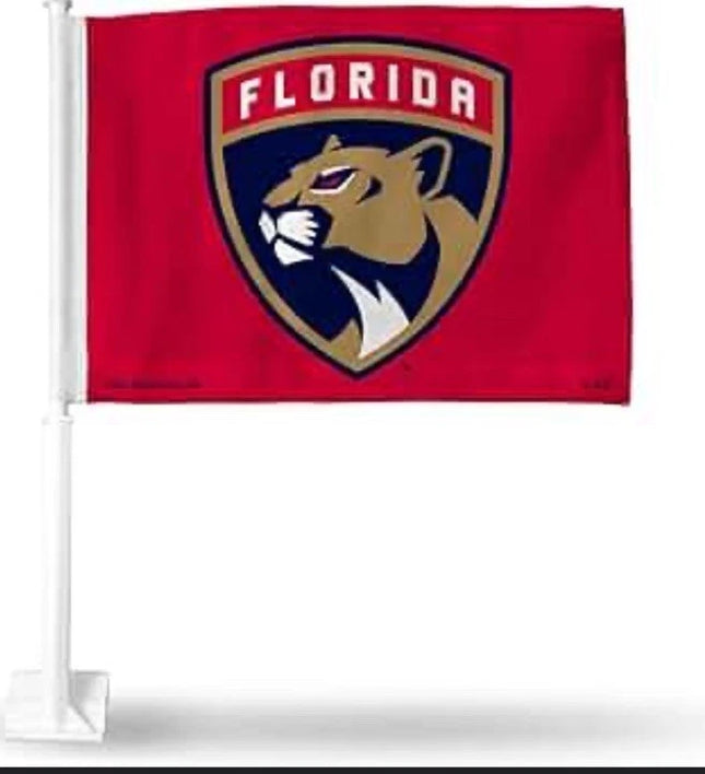 Florida Panthers NHL Hockey Red Car Flag w/ Pole Stanley Cup Champions