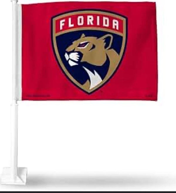 Florida Panthers NHL Hockey Red Car Flag w/ Pole Stanley Cup Champions
