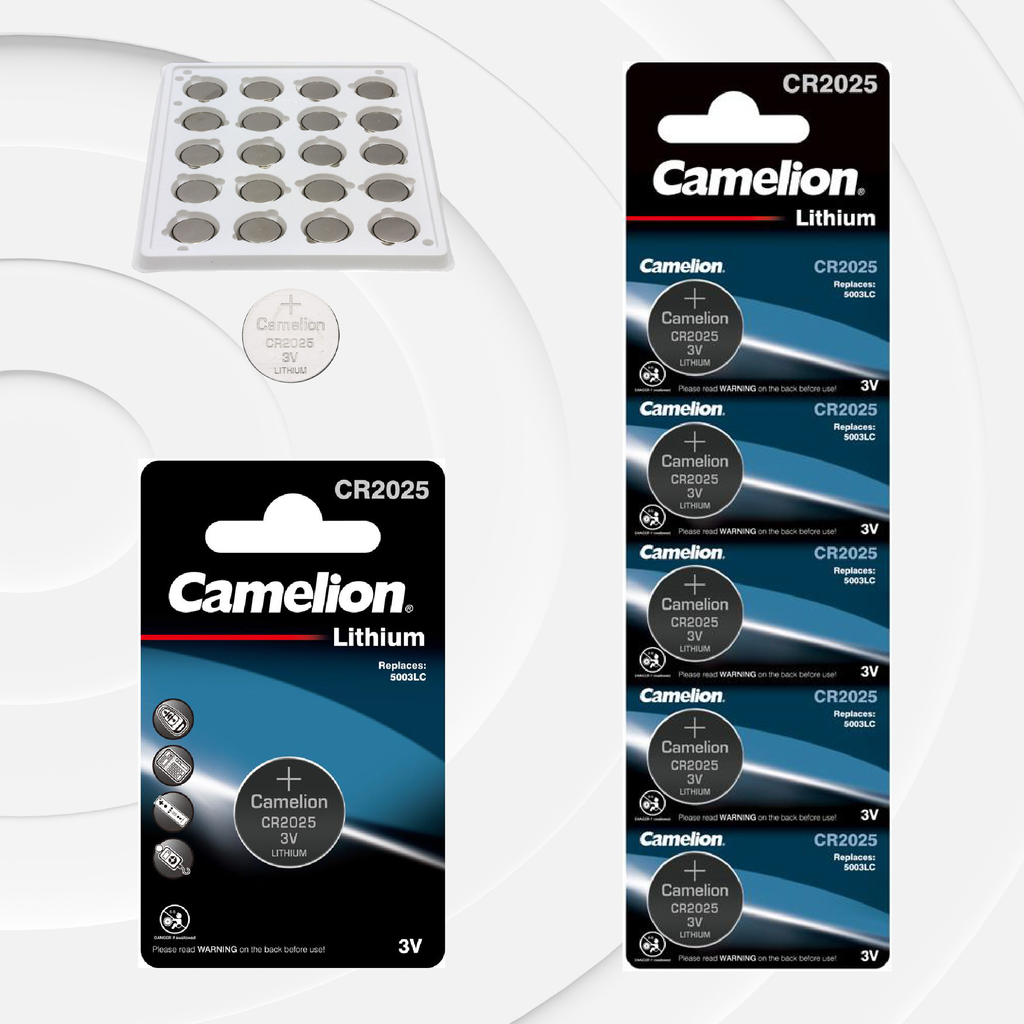 Camelion CR2025 3V Lithium Primary Coin Cell Battery (Three Packaging