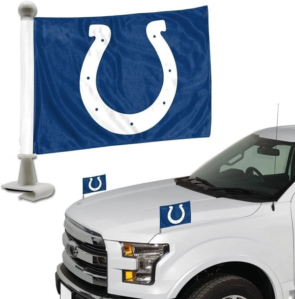 Indianapolis Colts Car Flag Set, Ambassador Style, 4x6 Inch Double Sided...