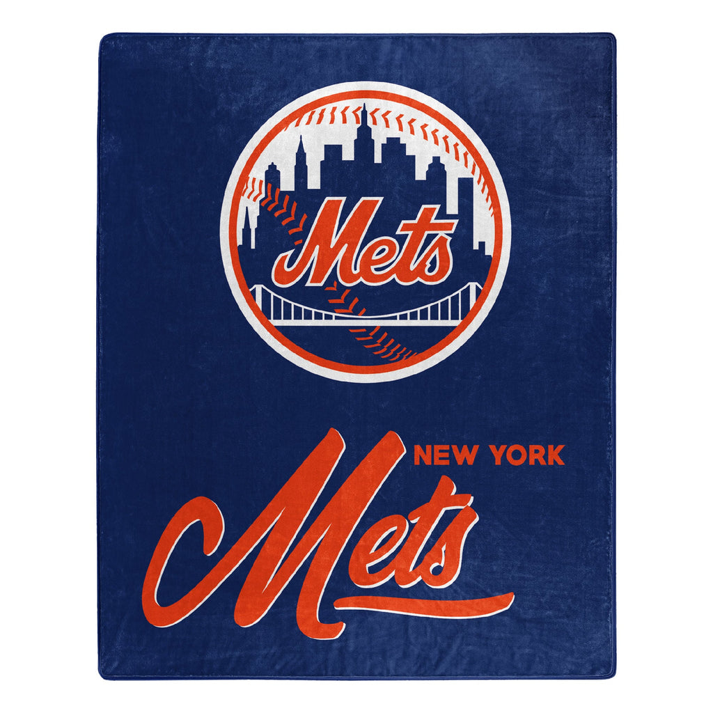 Mets OFFICIAL MLB "Signature" Raschel Throw Blanket; 50" x 60" - Store - Shopping - Center