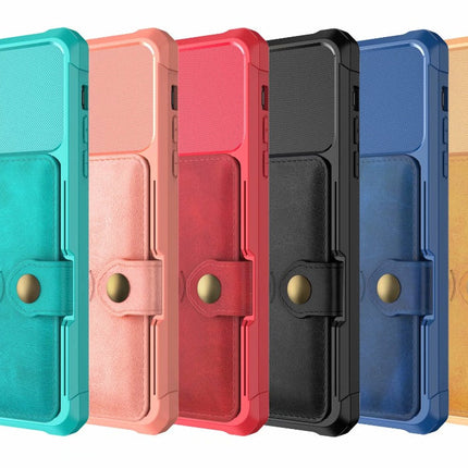 360 Protection Magnetic Leather Wallet Armor Case for iPhone