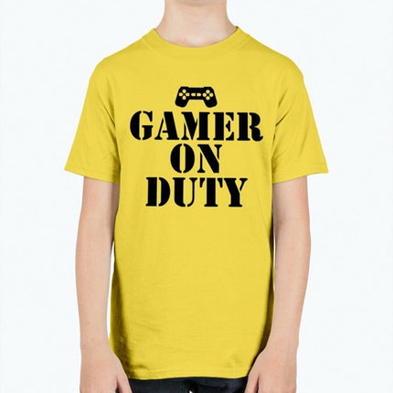 Gamer on duty- Video Games- Youth Tee Unisex