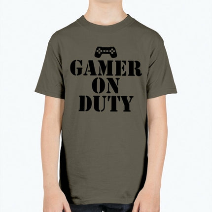 Gamer on duty- Video Games- Youth Tee Unisex