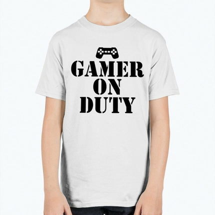 Gamer on duty- Video Games- Youth Tee Unisex