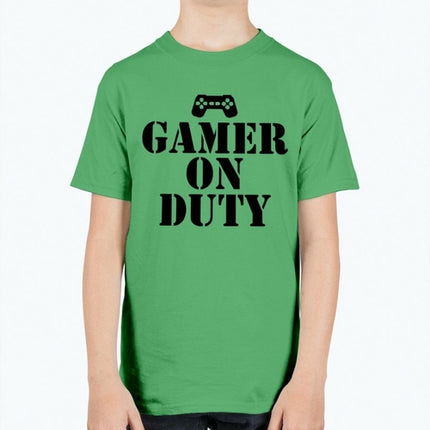 Gamer on duty- Video Games- Youth Tee Unisex