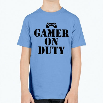 Gamer on duty- Video Games- Youth Tee Unisex