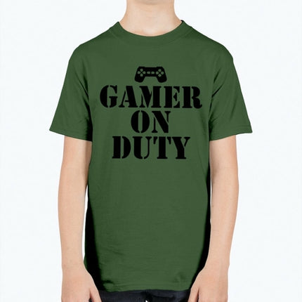 Gamer on duty- Video Games- Youth Tee Unisex
