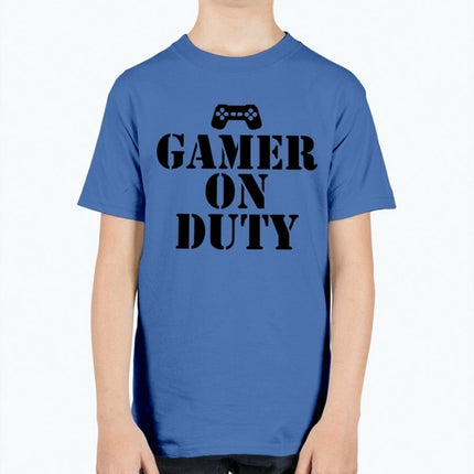 Gamer on duty- Video Games- Youth Tee Unisex