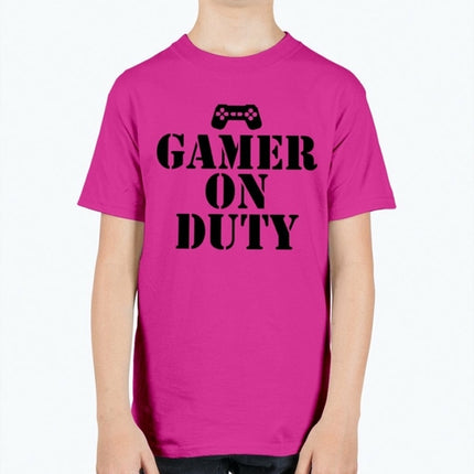 Gamer on duty- Video Games- Youth Tee Unisex