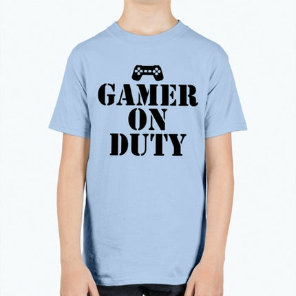Gamer on duty- Video Games- Youth Tee Unisex
