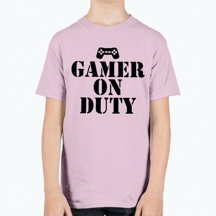 Gamer on duty- Video Games- Youth Tee Unisex