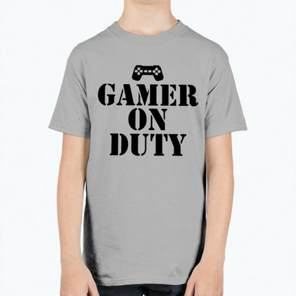 Gamer on duty- Video Games- Youth Tee Unisex