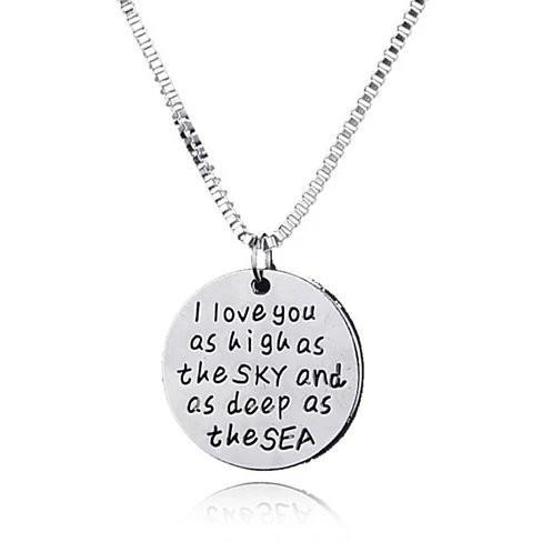 Sky High And Sea Deep Love Quote Collection Necklace - Store - Shopping - Center