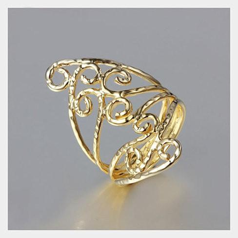 Swirl & Twirl - The 18kt Gold Plated Fine Filigree Ring - Store - Shopping - Center