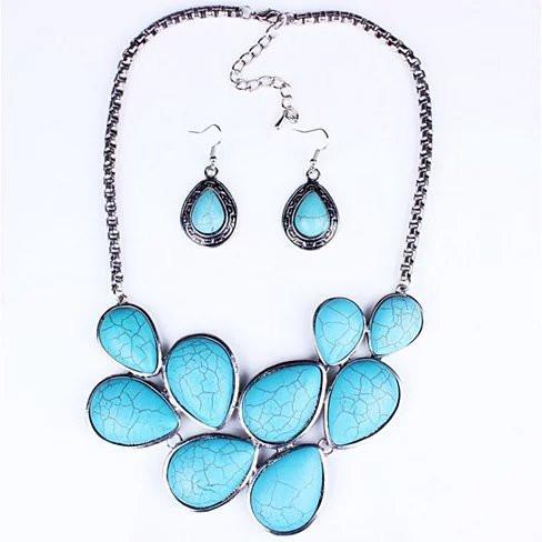 Turquoise Earth Necklace and Earrings Set - Store - Shopping - Center