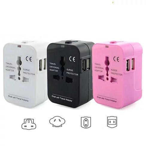 Worldwide Power Adapter and Travel Charger with Dual USB ports that works in 150 countries - Store - Shopping - Center